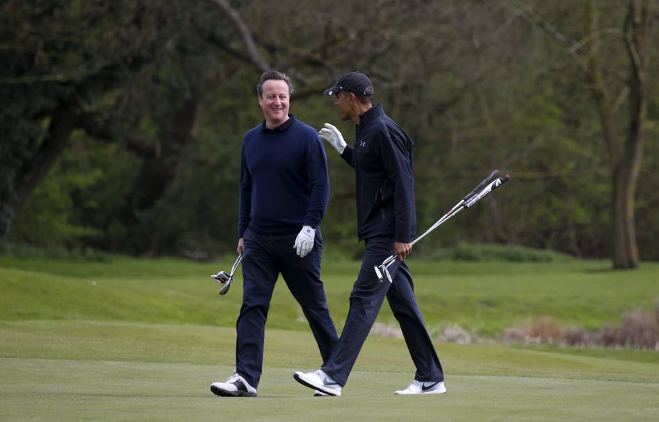 Non male, come compagno in un foursome: il Primo Ministro britannico David Cameron. Reuters 